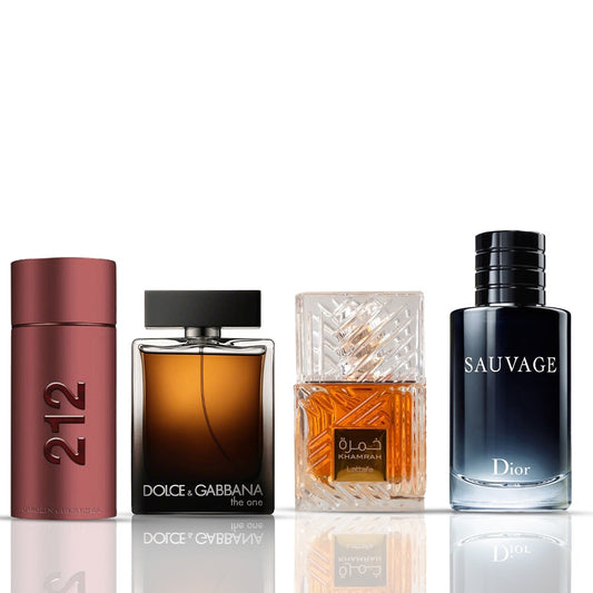 ( Sauvage & 212 Sexy & The One & خمرة )